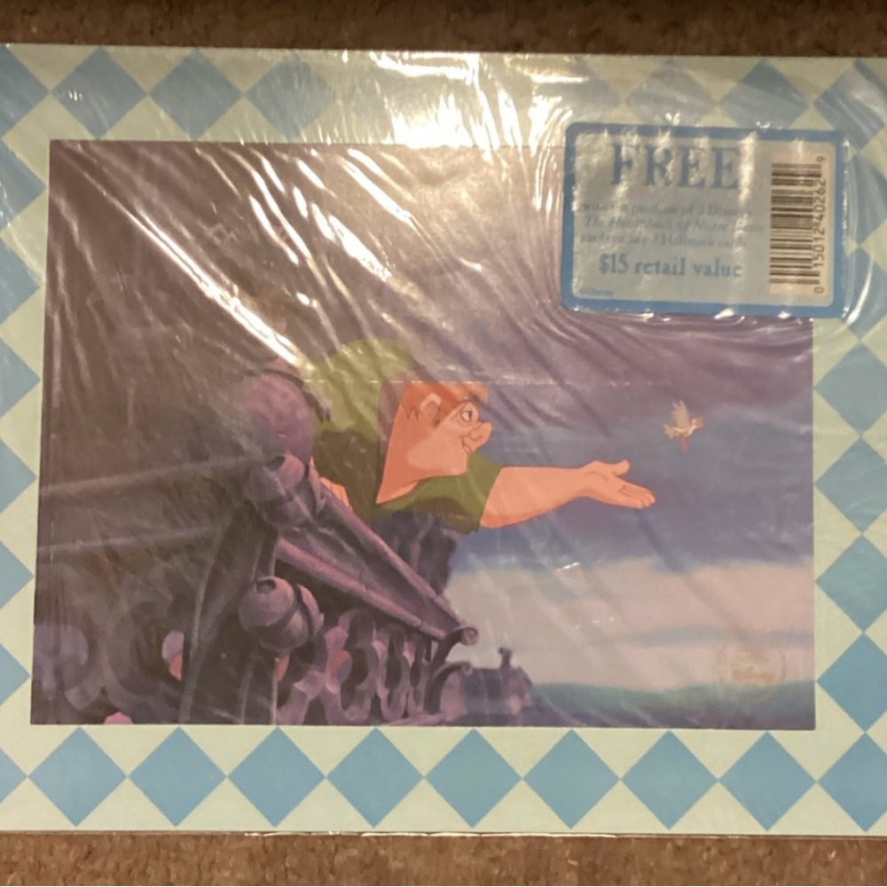 Disney Hunchback of Notre Dame Blue and White Art Print
